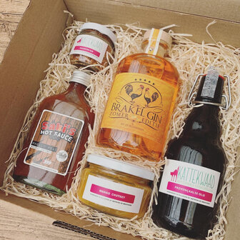 Geschenkpakket BBQ box met gin