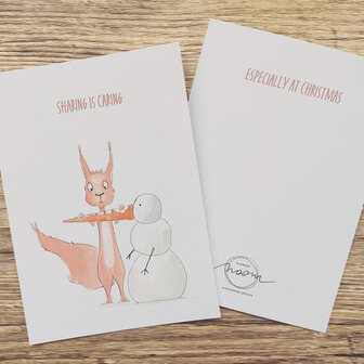 Planeet Noom Kerstkaart Sharing is caring