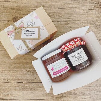 JAMmer in de geschenkverpakking voor de juf
