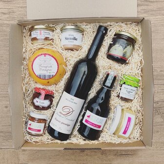 De fijnproever geschenkpakket bovenaanzicht