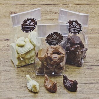 Au Ch&acirc;teau Chocolat Paaskipjes fondant chocolade (9 stuks)