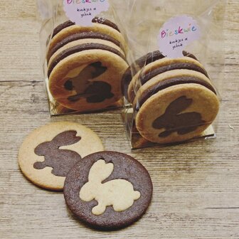 Bieskwie Paaskoekjes met vanille- &amp; chocoladesmaak (6 stuks)