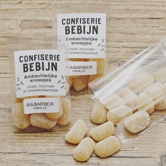 Confiserie Bebijn Rabarber-vanille gommetjes (100g)