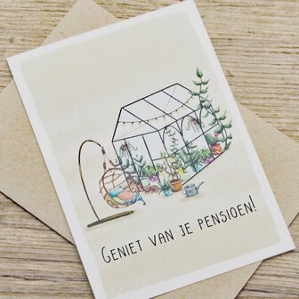 Vive le V&eacute;ro Wenskaart Pensioen