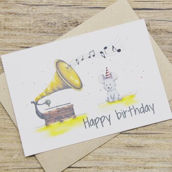 Vive le V&eacute;ro Wenskaart Birthday Mouse