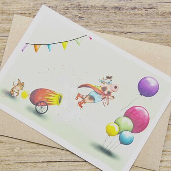 Vive le V&eacute;ro Wenskaart Evel Knievel