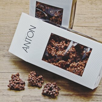 Anton Gepofte rijst met melkchocolade (120g)