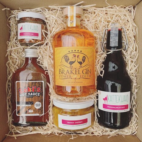 Geschenkpakket BBQ box met gin