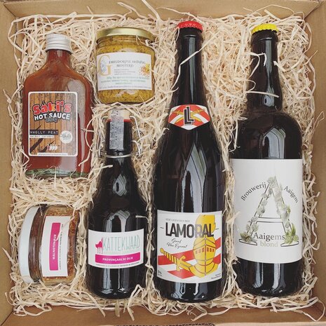 Geschenkpakket BBQ box met bier