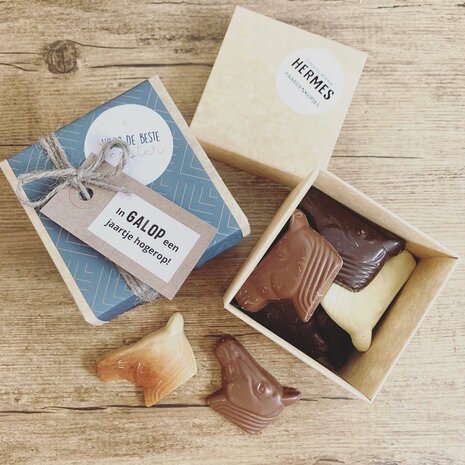 In GALOP in de geschenkverpakking voor de meester