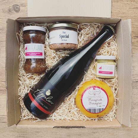 Bruisende apero geschenkpakket bovenaanzicht
