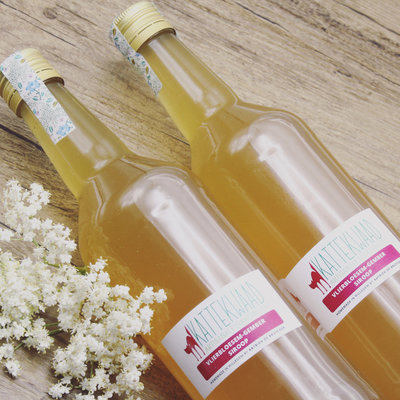 Kattekwaad Vlierbloesem-gember siroop (75cl) Kattekwaad Vlierbloesem-gember siroop (75cl)