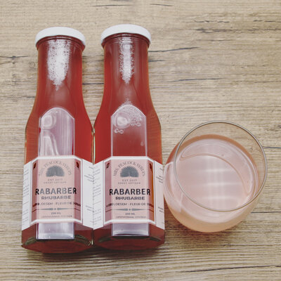 Mrs. Peacock Syrups Rabarber-vlierbloesem siroop (25cl)