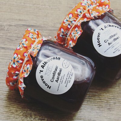 Hoeve 't Alkeveld Aardbeien confituur (210ml)