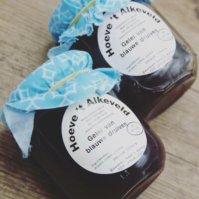 Hoeve 't Alkeveld Blauwe druiven gelei (125ml)