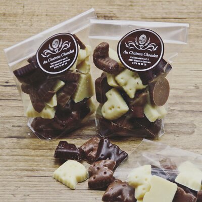 Au Château Chocolat Chocolade lettertjes (100g)