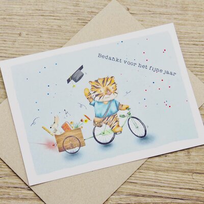 Vive le Véro Wenskaart Einde schooljaar