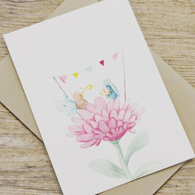 Eva Tack Wenskaart Bloemknopfeestje