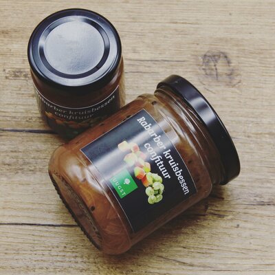 Uugst Rabarber-kruisbessen confituur (200g)