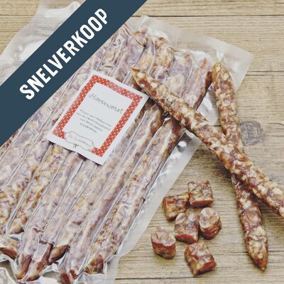 De Vierhoekhoeve Pikante hoeveworstjes (9 stuks) - THT 30/11/2025